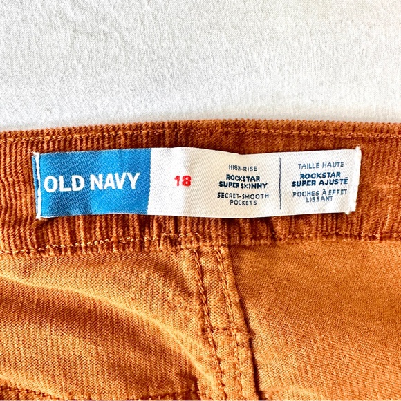 Old Navy Women’s High Rise Rockstar Super Skinny Jeans Corduroy Plus Size 18 New - Picture 6 of 10